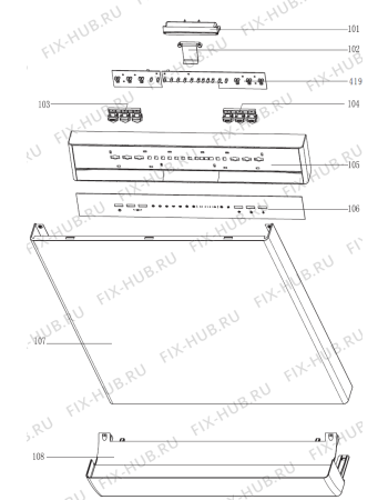 Схема №2 GS52214W (352702, GORENJE#8) с изображением Панель управления для посудомоечной машины Gorenje 385770