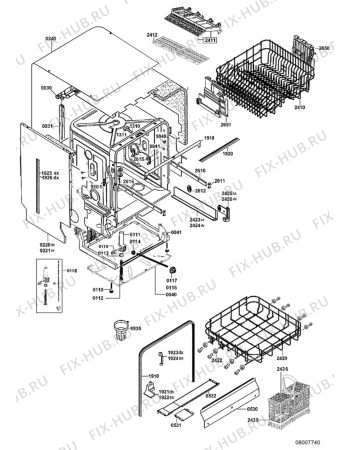 Взрыв-схема посудомоечной машины Bauknecht GMI 5554/1 - Схема узла