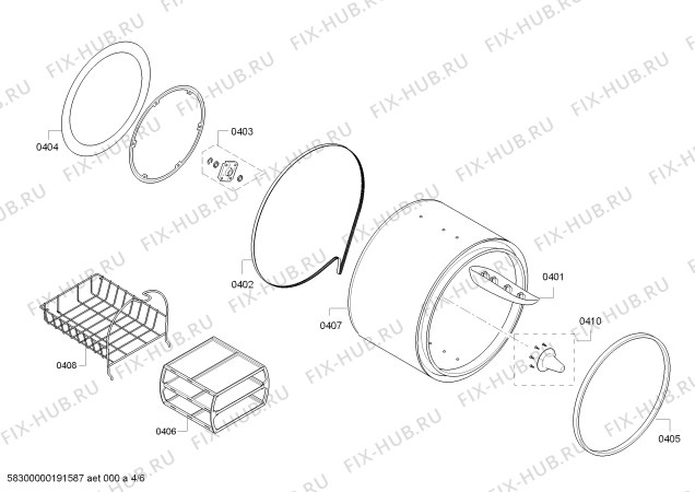 Схема №4 WT46B209EE IQ300 с изображением Силовой модуль запрограммированный для электросушки Siemens 00635406