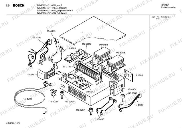 Схема №2 EI73260 с изображением Кабель для электропечи Siemens 00096792