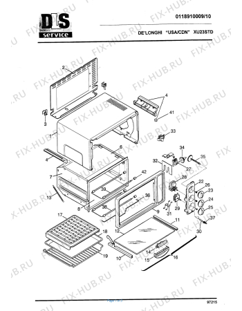 Схема №1 XU23STD с изображением Терморегулятор для электропечи DELONGHI 593218