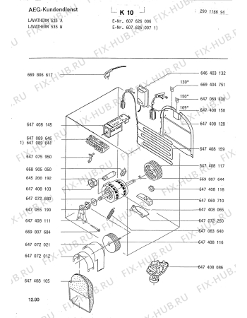 Взрыв-схема стиральной машины Aeg LTH535 W - Схема узла Section4