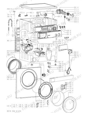 Схема №1 FL 5041/2 с изображением Декоративная панель для стиралки Whirlpool 481245215554