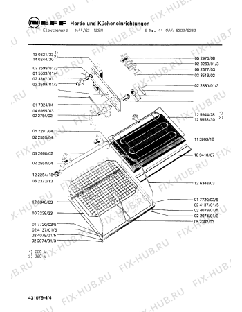 Взрыв-схема плиты (духовки) Neff 1114446202 1444/62NCSM - Схема узла 04