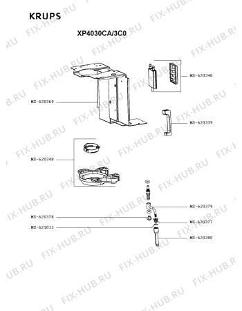 Схема №3 XP4030CA/3C0 с изображением Емкость для кофеварки (кофемашины) Krups MS-620631