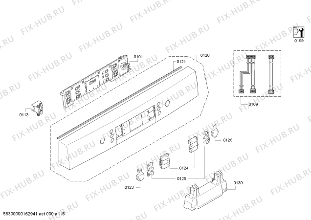 Схема №2 SMS85M52DE Exclusiv, Made in Germany с изображением Передняя панель для посудомоечной машины Bosch 00740179