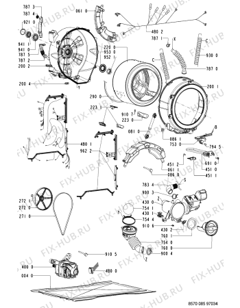 Схема №1 085 BT/BD с изображением Рукоятка для стиралки Whirlpool 481249818322