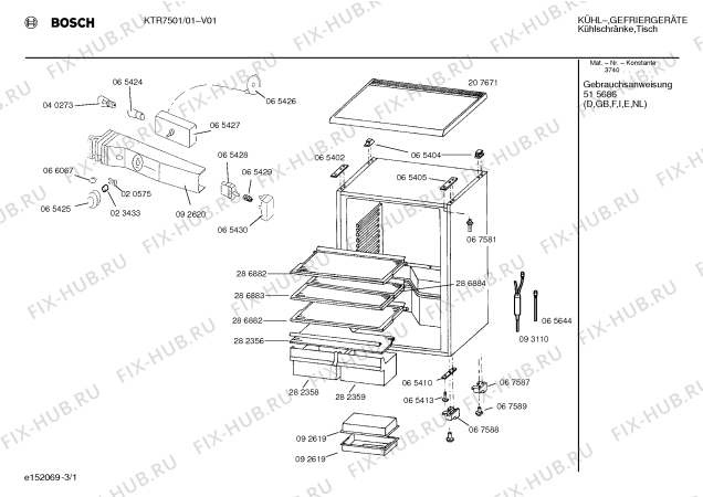 Схема №2 KTL1571 с изображением Плата для холодильной камеры Siemens 00286884