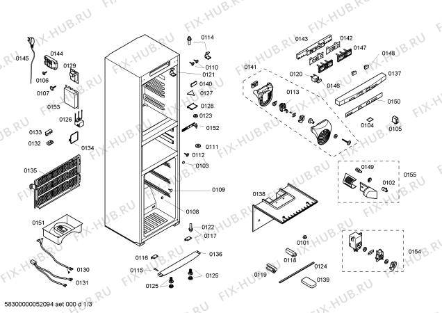 Схема №3 KG29F2F9 с изображением Ручка двери для холодильника Siemens 00219974