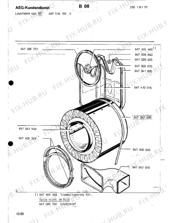 Взрыв-схема стиральной машины Aeg LTH450 RE - Схема узла Section2