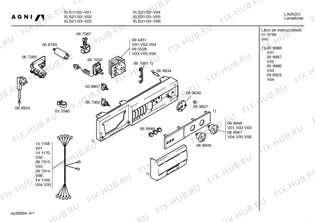 Схема №2 XLS11 с изображением Ручка выбора программ для стиралки Bosch 00069948