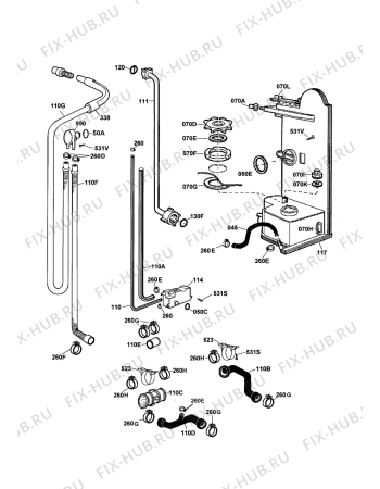 Взрыв-схема посудомоечной машины Rex Electrolux RSF2440S - Схема узла Hydraulic System 272