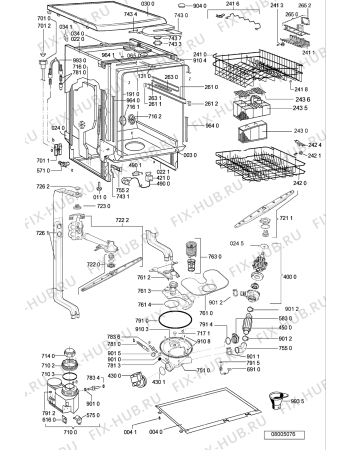 Схема №1 ADP 7500 WH с изображением Микромодуль для электропосудомоечной машины Whirlpool 481221838263