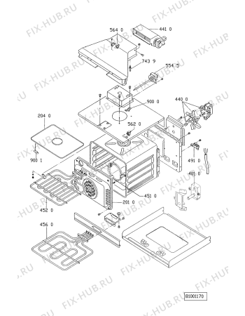 Схема №1 AKP 921/WH с изображением Термоэлемент для электропечи Whirlpool 481921078095