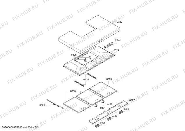 Взрыв-схема вытяжки Siemens LC97BA542 Siemens - Схема узла 03