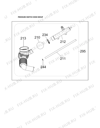 Схема №2 WM105VB с изображением Ручка (крючок) люка для стиральной машины Whirlpool 482000019952