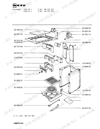 Взрыв-схема плиты (духовки) Neff 195303904 3304.32H - Схема узла 04