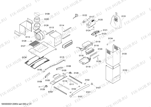 Схема №1 3BD876XP с изображением Крышка для электровытяжки Bosch 00422887