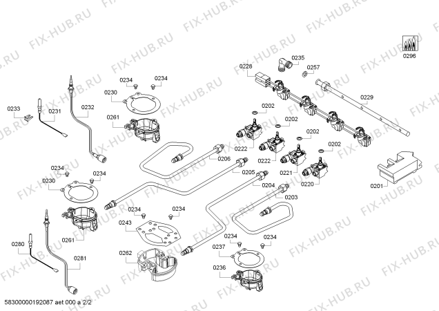 Взрыв-схема плиты (духовки) Siemens EB6B5HB80Y 3G+W SE VS60R/15 - Схема узла 02