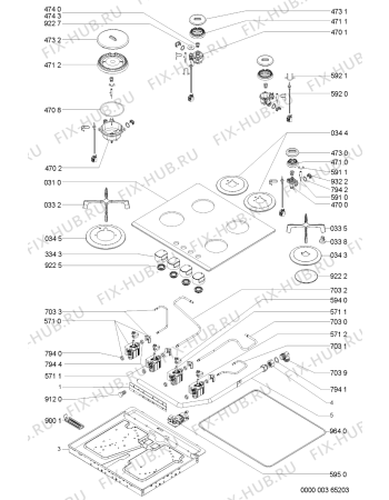Схема №1 AKT 424/MR с изображением Шланг для плиты (духовки) Whirlpool 481253048959