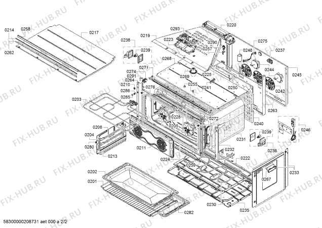 Взрыв-схема плиты (духовки) Bosch VBC5580S0 - Схема узла 02