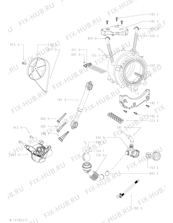 Схема №1 PURE 90140 с изображением Обшивка для стиральной машины Whirlpool 481010620972