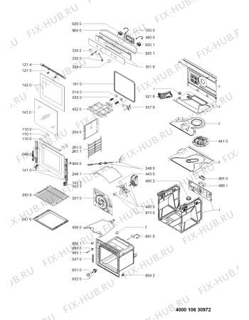 Схема №1 AKZM 752/WH с изображением Обшивка для духового шкафа Whirlpool 481010396290