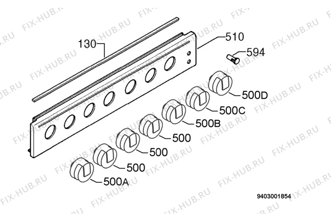 Взрыв-схема плиты (духовки) Electrolux EKC601301W - Схема узла Command panel 037