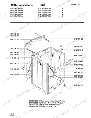 Взрыв-схема стиральной машины Aeg LAV9450-W - Схема узла Housing 001
