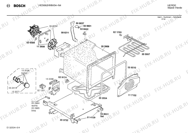 Схема №3 HES662NSC с изображением Переключатель для плиты (духовки) Bosch 00029789