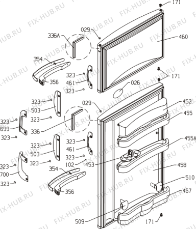 Взрыв-схема холодильника Gorenje KG256CA4/1 (233450, HZS2766) - Схема узла 02