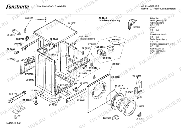 Схема №3 CW31010 CW3101 с изображением Панель управления для стиралки Bosch 00277813