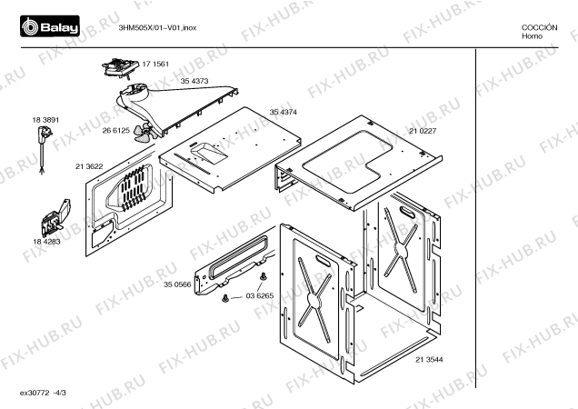 Схема №1 3HM505X с изображением Панель для духового шкафа Bosch 00357130