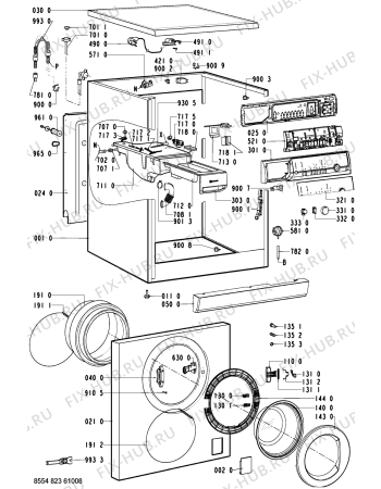 Схема №2 WAG 5770 с изображением Обшивка для стиралки Whirlpool 481245214928