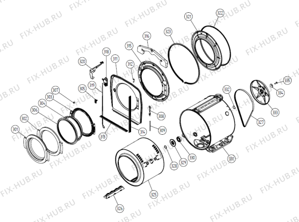 Взрыв-схема стиральной машины Gorenje W6343 DK   -White (900003175, WM25.3) - Схема узла 03