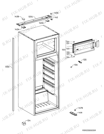 Взрыв-схема холодильника Zanussi ZBA22421SV - Схема узла Housing 001