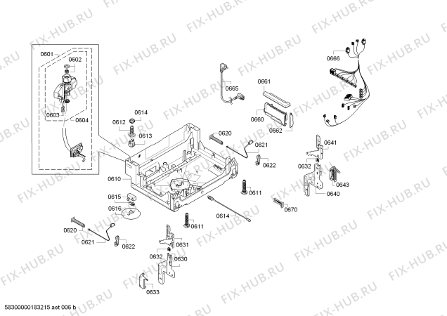 Взрыв-схема посудомоечной машины Bosch SMV99M40NL - Схема узла 06