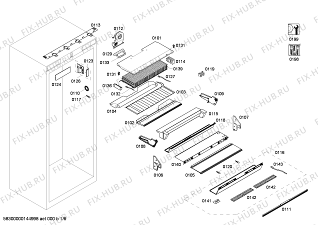 Схема №5 CIR30MIER1 K 1801 SF с изображением Рамка для холодильника Bosch 00667324