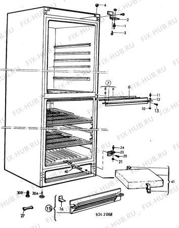 Взрыв-схема холодильника Privileg 014.891/6 - Схема узла C10 Cabinet