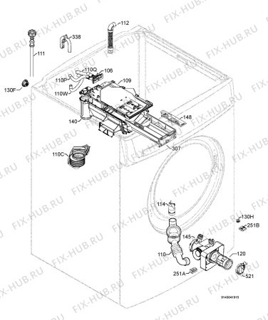 Взрыв-схема стиральной машины Faure FKH2125 - Схема узла Hydraulic System 272