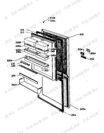 Взрыв-схема холодильника Zanussi ZI922/7NF - Схема узла Refrigerator door