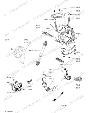 Схема №2 AWOE 1410 с изображением Помпа для стиральной машины Whirlpool 481074656321