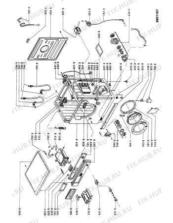 Схема №1 AWG 751 с изображением Ручка (крючок) люка для стиральной машины Whirlpool 481949878076