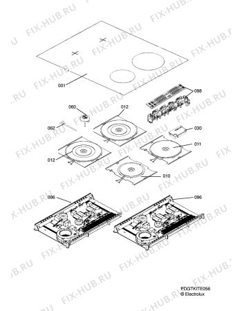 Схема №1 CMPI641W с изображением Держатель для электропечи Aeg 3875650016