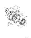 Схема №1 EW9W1166RA с изображением Бак (полубак) для стиралки Aeg 3484171107