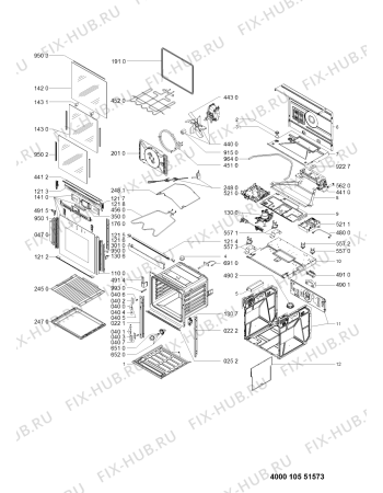 Схема №1 AKZM693MR4 (F090994) с изображением Инструкция по эксплуатации для плиты (духовки) Indesit C00354128