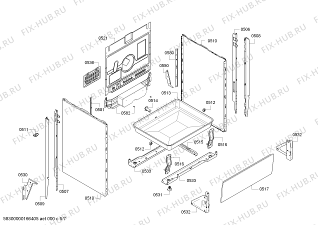 Схема №2 PHCB123A29 с изображением Панель управления для плиты (духовки) Bosch 00743559