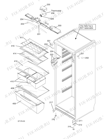 Взрыв-схема холодильника Hotpoint RLM84X (F034995) - Схема узла