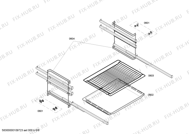 Взрыв-схема плиты (духовки) Bosch HEN23U053 - Схема узла 06