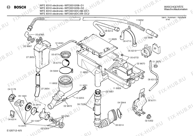 Схема №2 WFE7300 WFE7300 ELECTRONIC с изображением Панель для стиралки Bosch 00272340